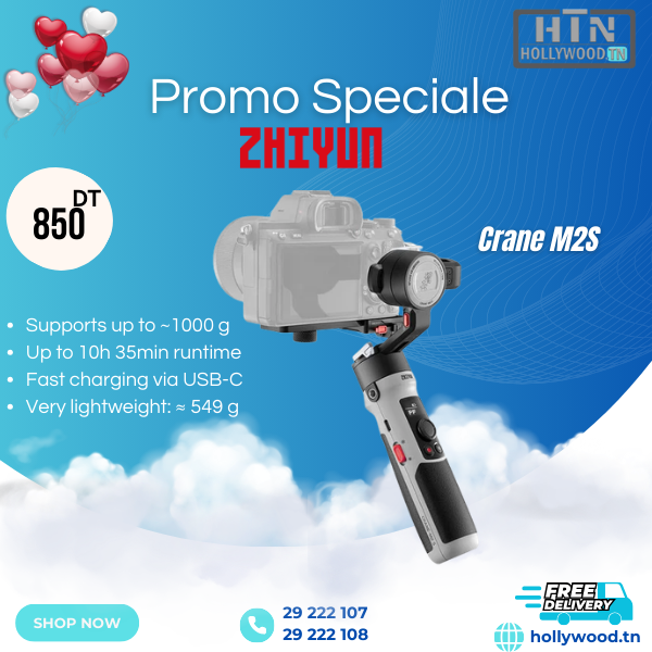 ZHIYUN CRANE M2 S HTN ZHIYUN CRANE M2 S En Tunisie