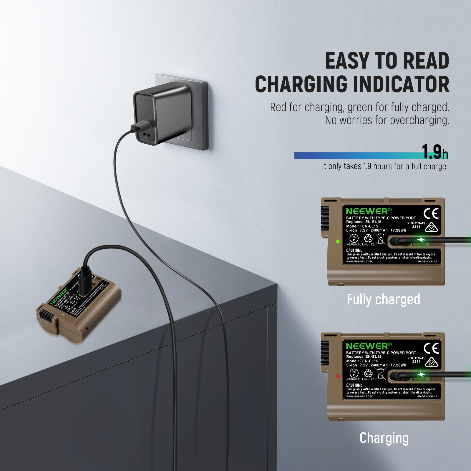 5_be01e40d-3104-48dd-8dd1-aeae452f2dcb NEEWER 2400mAh EN-EL15c REPLACEMENT CAMERA BATTERY FOR NIKON (10103289) – Au meilleur prix en Tunisie