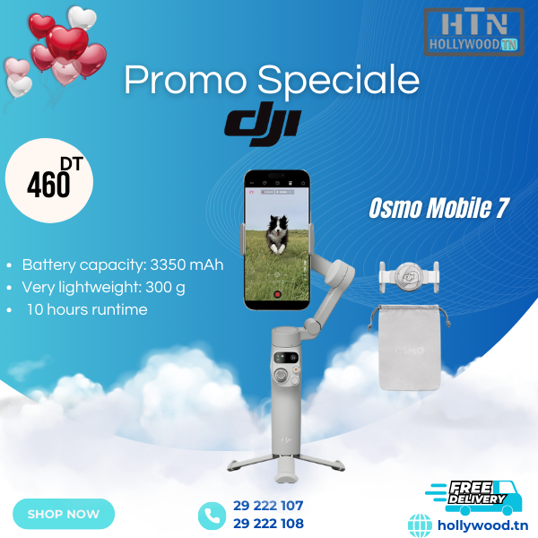 DJI OSMO MOBILE 7 HTN DJI OSMO MOBILE 7 En Tunisie